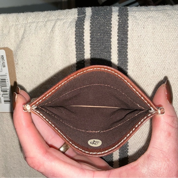 NWT Bed Stu Leather Chuck Card Wallet Cafe Latte Retail $65 - Picture 8 of 9